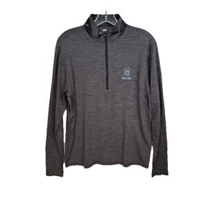 Greyson 1/4 Zip Performance Pullover Gray Mens M TPC Myrtle Beach Golf Pro‎ Logo